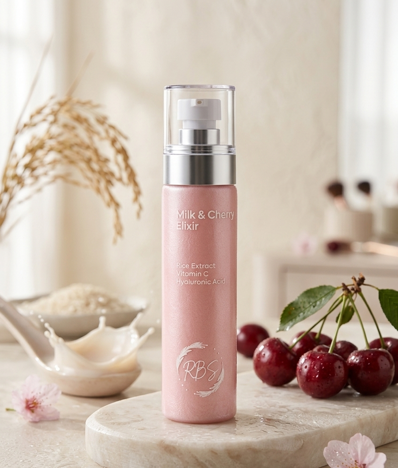 Milk & Cherry Elixir Cleanser with Rice Extract, Vitamin C & Hyaluronic Acid | Brightening & Hydrating Face Cleanser