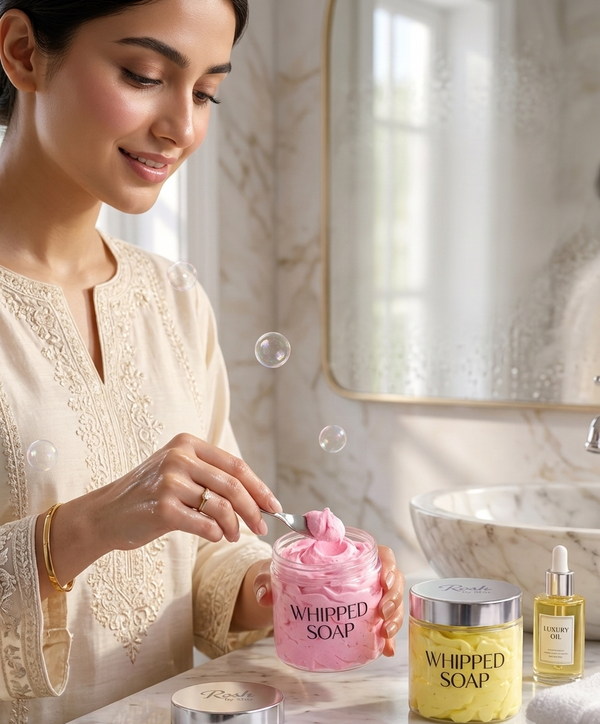 Rosh by Shiz Whipped Soap | Luxurious Moisturizing Body Cleanser | Soft & Creamy Foaming Bath Soap