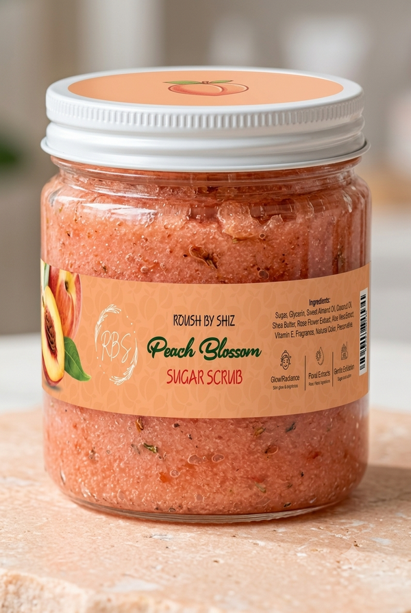 Roush By Shiz Natural Sugar Scrub | Body Exfoliating & Moisturizing Scrub with Shea Butter, Aloe Vera & Vitamin E